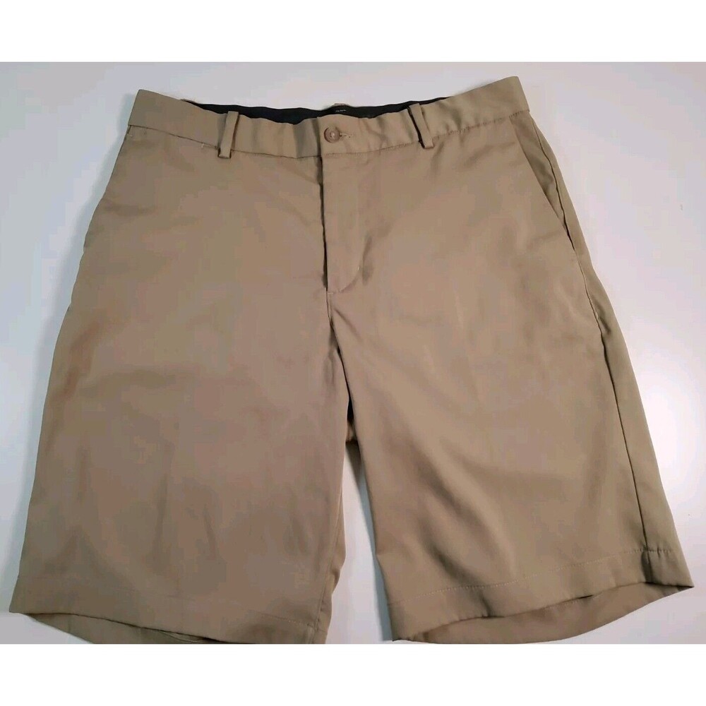 Nike Golf Dri-fit Short Men’s 32 Med Tan Chino Flat Front Active Performance